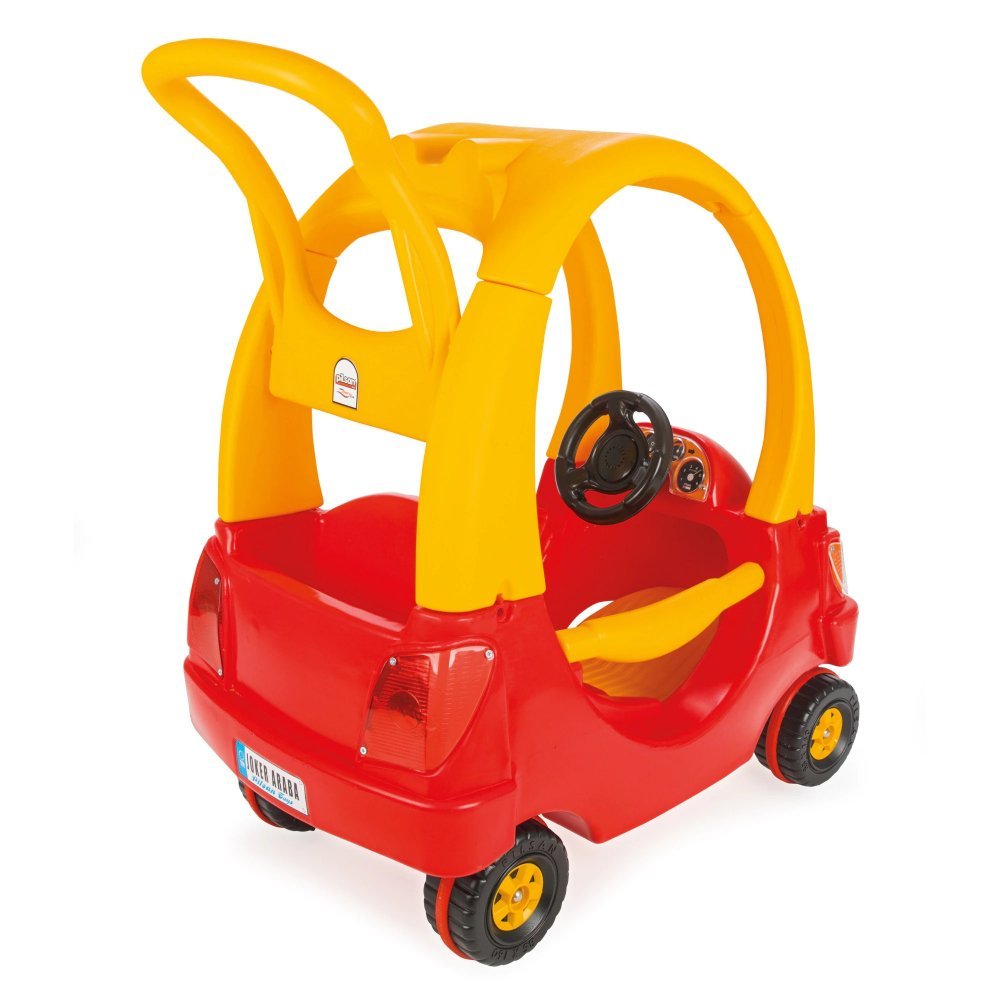 Masinuta copii de impins Pilsan Joker Car Red cu maner parental, podea detasabil, volan cu panou muzical recomandata copiilor intre 2 si 5 ani – imaginea 2
