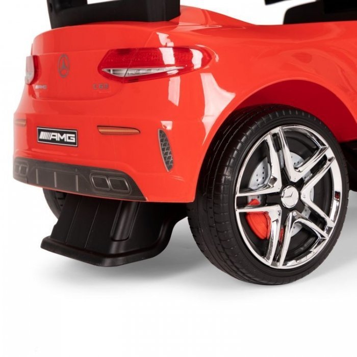 Masinuta pentru copii fara pedale Ecotoys Mercedes 638 rosu, compartiment de depozitare sub scaun, volan cu sunete, protectie antirasturnare – imaginea 5
