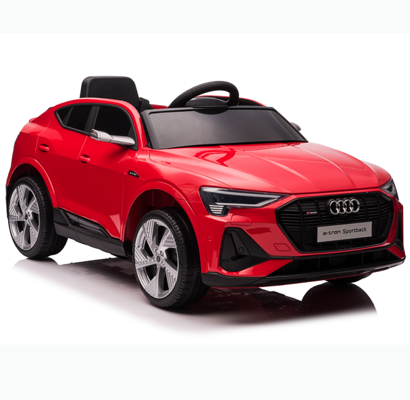 Masinuta electrica pentru copii Audi E-Tron SportBack Red cu licenta,roti eva,scaun piele,acumulator 12V,suspensii,sistem troller,usi cu deschidere,slow start,lumini LED,mp3usb,oglinzi retrovizoare,sarcina maxima 30 kg – imaginea 2
