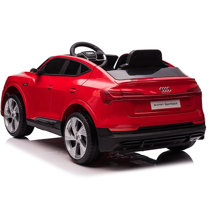 Masinuta electrica pentru copii Audi E-Tron SportBack Red cu licenta,roti eva,scaun piele,acumulator 12V,suspensii,sistem troller,usi cu deschidere,slow start,lumini LED,mp3usb,oglinzi retrovizoare,sarcina maxima 30 kg – imaginea 4
