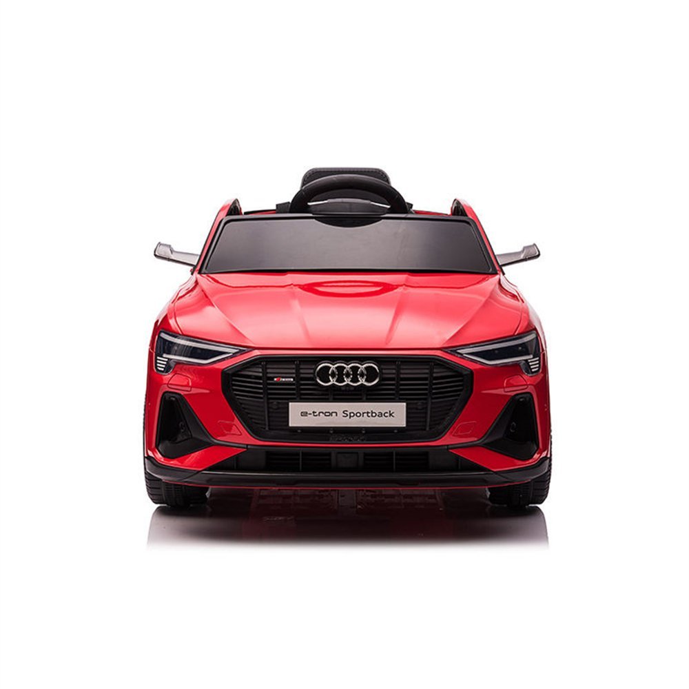 Masinuta electrica pentru copii Audi E-Tron SportBack Red cu licenta,roti eva,scaun piele,acumulator 12V,suspensii,sistem troller,usi cu deschidere,slow start,lumini LED,mp3usb,oglinzi retrovizoare,sarcina maxima 30 kg – imaginea 6