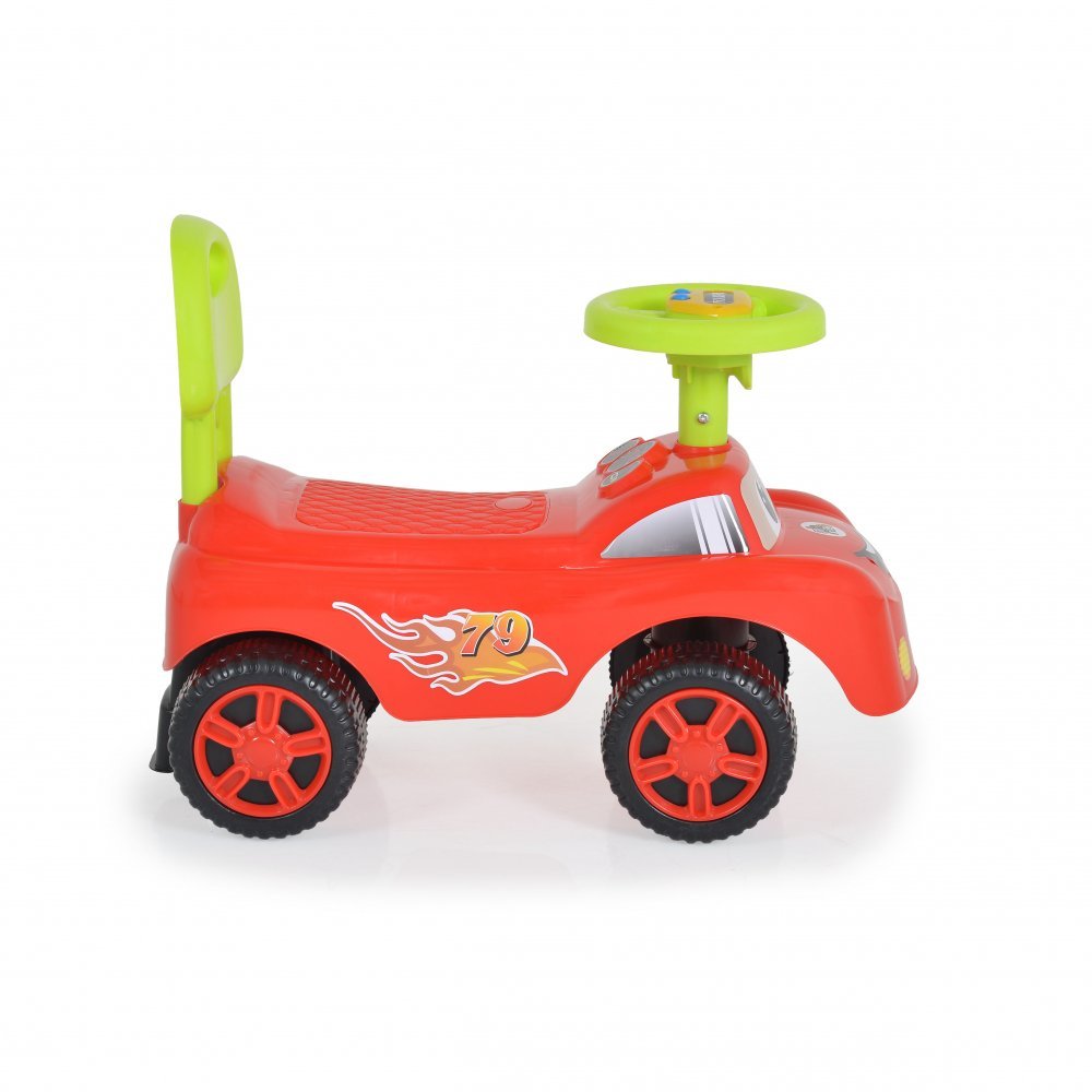 Masinuta pentru copii Moni Keep Riding Rosu fara pedale, greutate admisa 25 kg cu spatar si melodii – imaginea 4