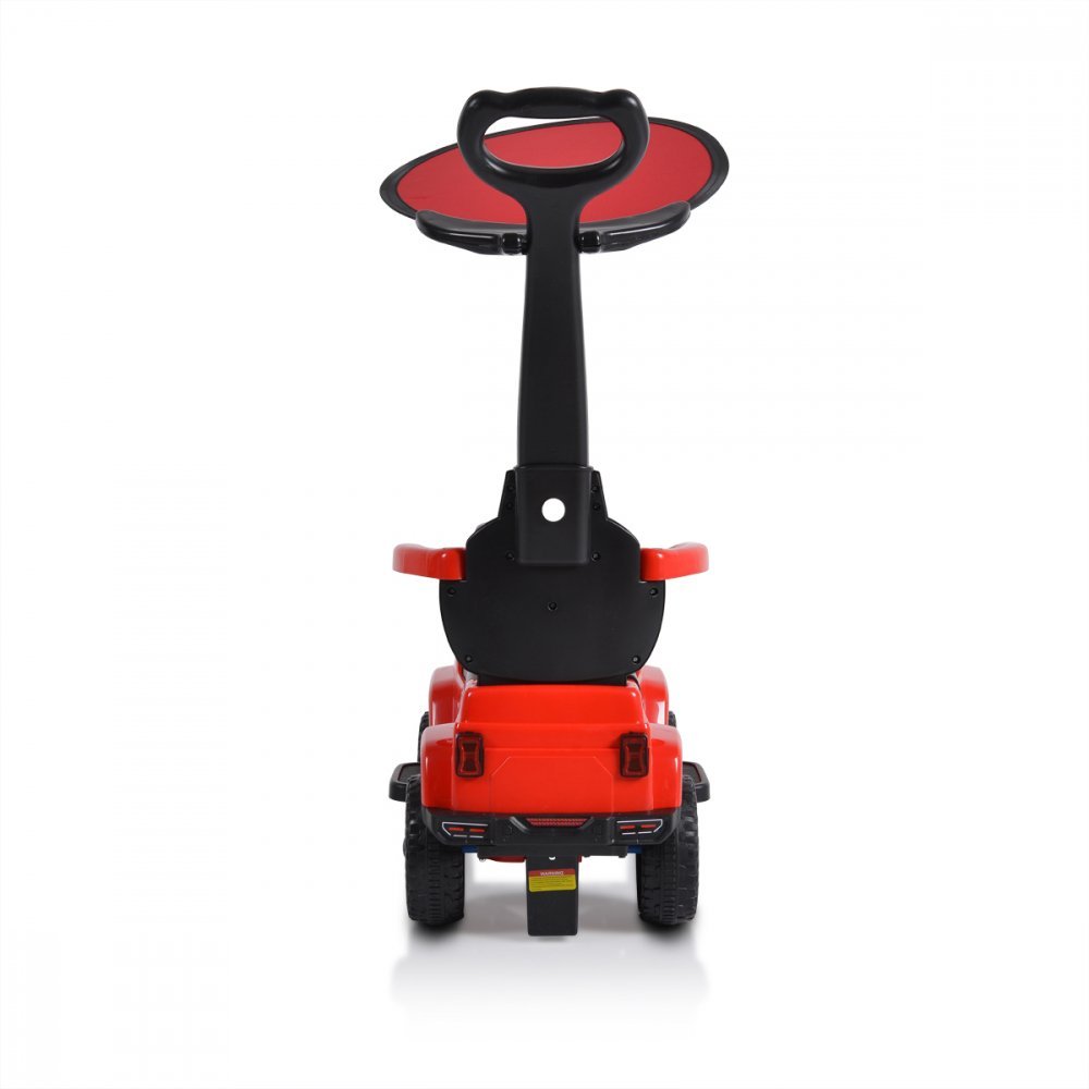 Masinuta copii fara pedale Moni Police Red cu maner parental detasabil, suport pentru picioare,  protectie care previne rasturnarea pe spate a copilului, volan cu melodii distractive, bara de protectie – imaginea 7