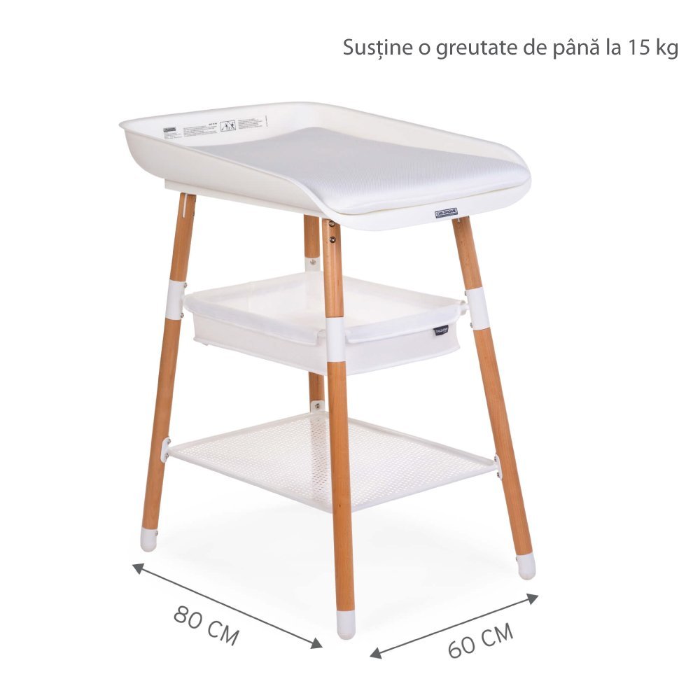 Masuta de infasat Childhome Evolux Natural Alb – imaginea 4