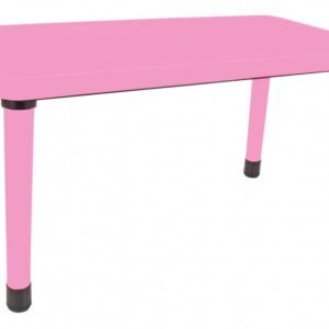 Masuta pentru copii interiorexterior Pilsan Happy Table Roz deschis 120x60cm pentru lectiiactivitati,capacitate 4 copii,plastic rezistent,colturi rotunjite,picioare antiderapante,utilizare acasagradinitecreseafterschool