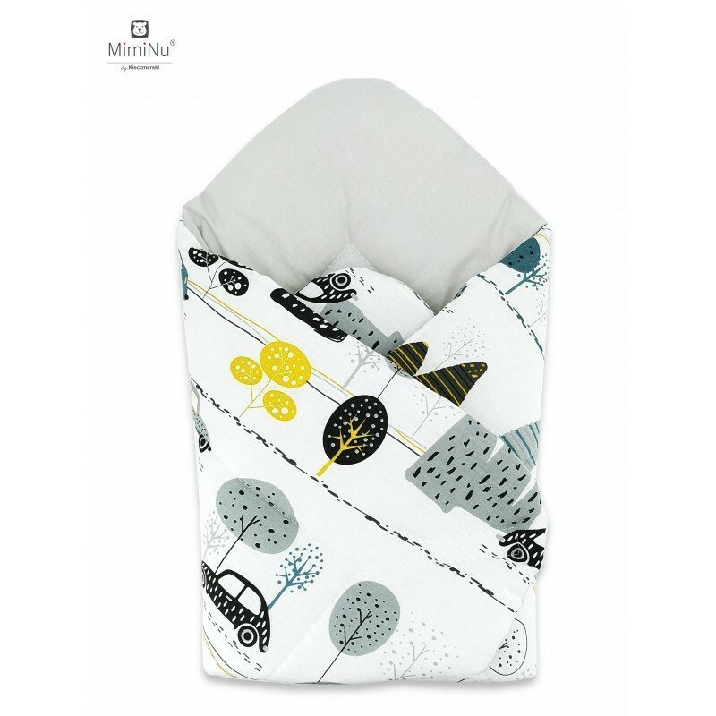 Paturica de infasat MimiNu multifunctionala standard 75×75 cm Childrens Journey Grey – imaginea 3