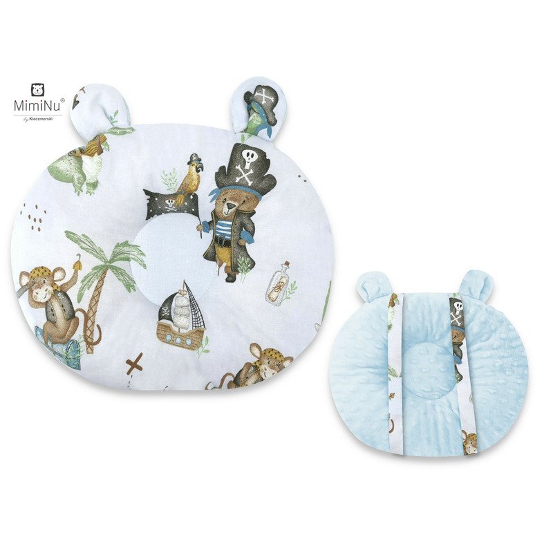 Perna bebelusi MimiNu Ursulet multifunctionala cu doua fete Design Minky Pirates Blue – imaginea 2