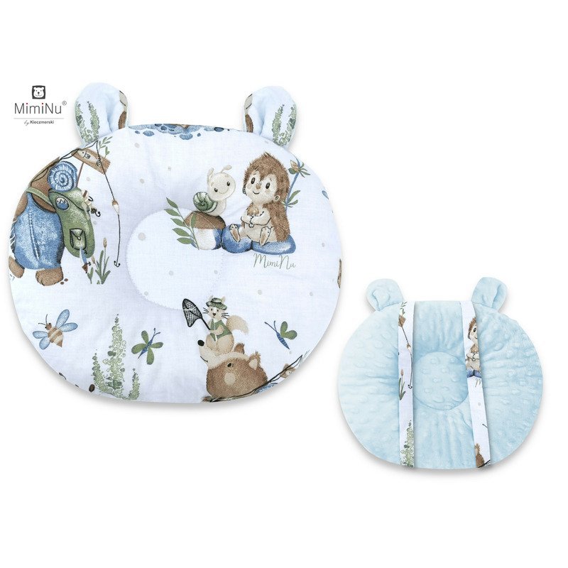 Perna bebelusi MimiNu Ursulet multifunctionala cu doua fete Design Minky Let s Go Blue – imaginea 2