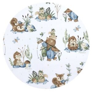 Perna bebelusi MimiNu Ursulet multifunctionala cu doua fete Design Minky Let s Go Blue