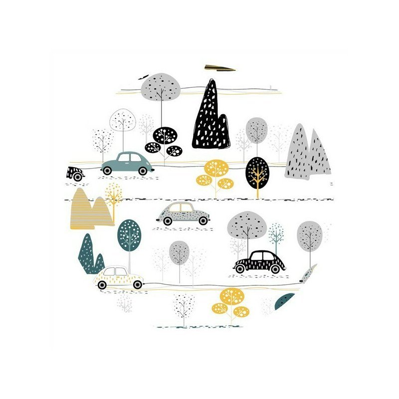 Cearceaf MimiNu cu elastic pentru patut 90×40 cm din bumbac Childrens Journey Grey