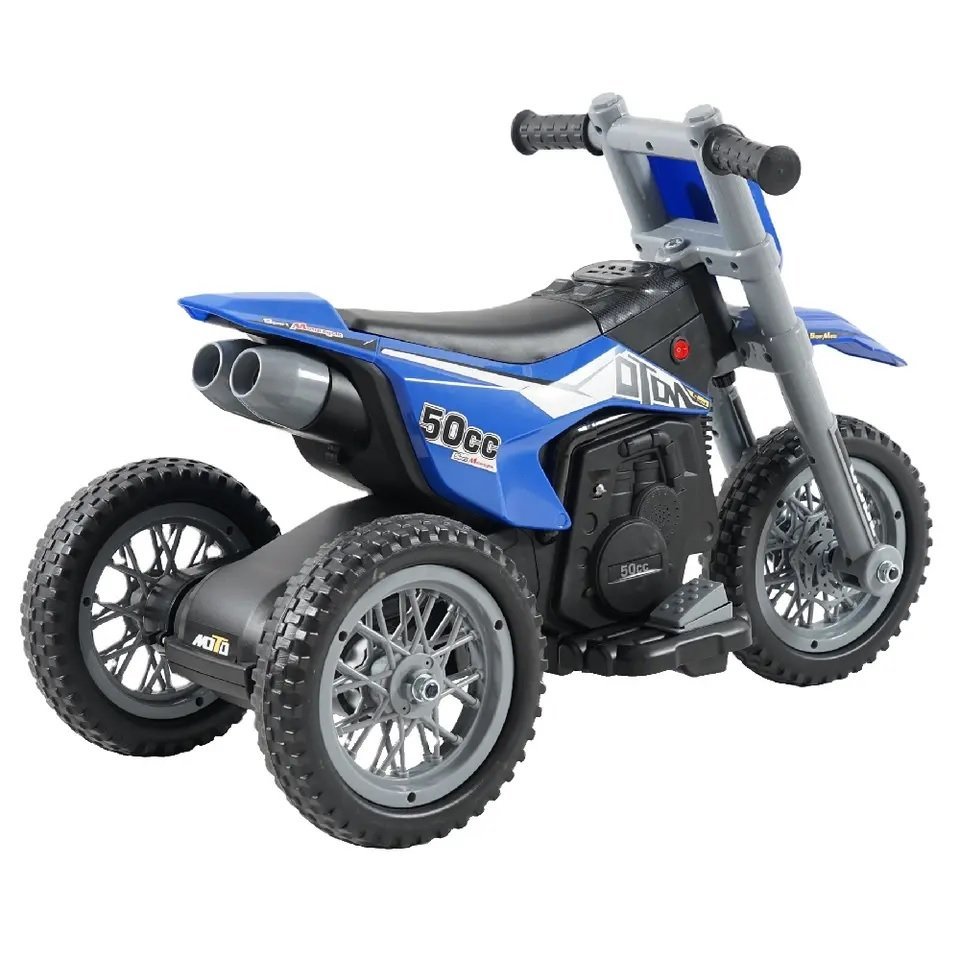 Motocicleta electrica pentru copii Nichiduta 35W Moto Blue cu pornire la buton si lumini – imaginea 3