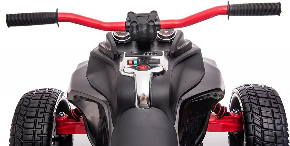 Motocicleta electrica pentru copii Nichiduta Spider Black 90W cu lumini, pornire la buton, sunete, lumini si mufa Usb – imaginea 5