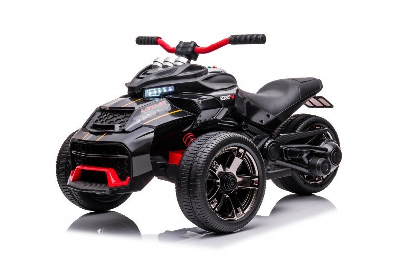 Motocicleta electrica pentru copii Nichiduta Spider Black 90W cu lumini, pornire la buton, sunete, lumini si mufa Usb – imaginea 7