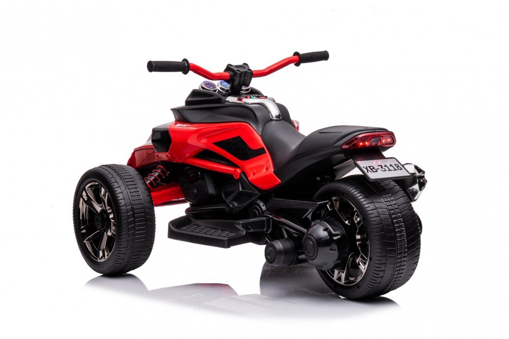 Motocicleta electrica pentru copii Nichiduta Spider Red 90W cu lumini, pornire la buton, sunete, lumini si mufa Usb – imaginea 3