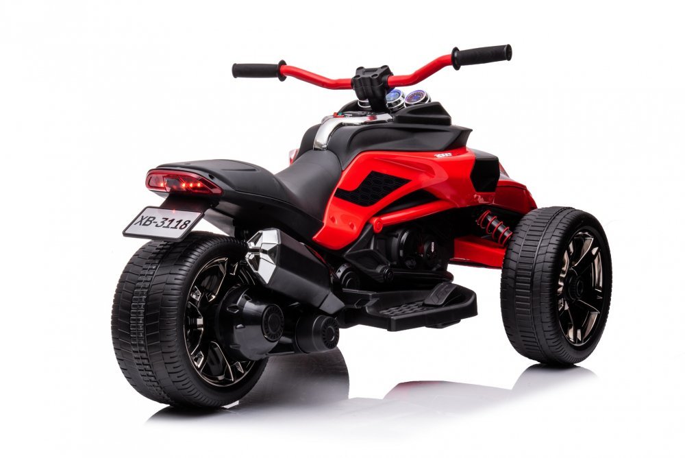 Motocicleta electrica pentru copii Nichiduta Spider Red 90W cu lumini, pornire la buton, sunete, lumini si mufa Usb – imaginea 4