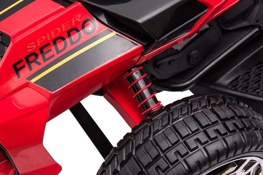 Motocicleta electrica pentru copii Nichiduta Spider Red 90W cu lumini, pornire la buton, sunete, lumini si mufa Usb – imaginea 7