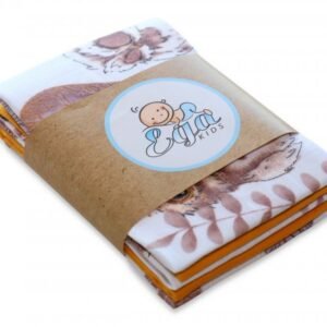 Set 5 batistute din bumbac pentru copii 38x38 cm Owl