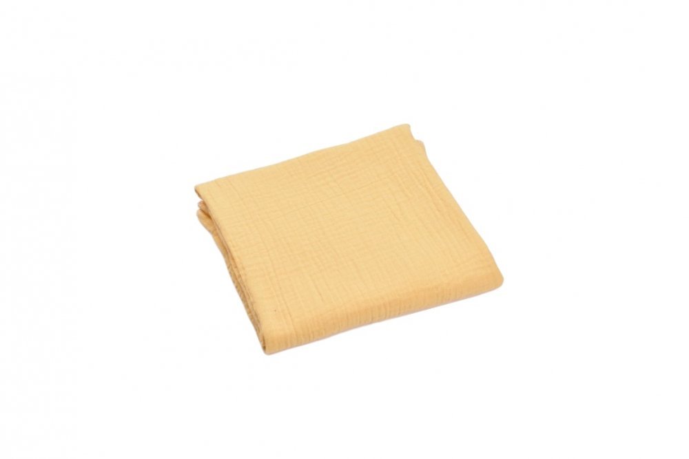 Muselina bumbac organic galben 80×80 cm – imaginea 2