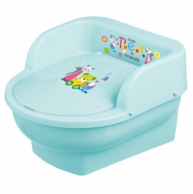 Olita copii mini toaleta recipient detasabil Bear Friends Mint Maltex Baby – imaginea 4