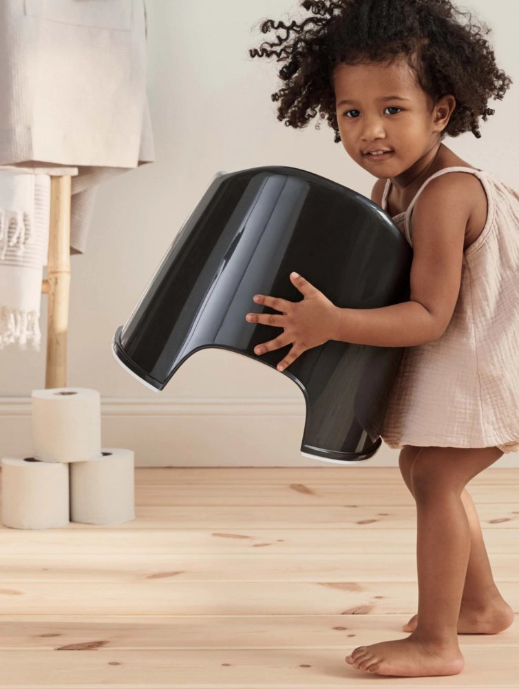 Olita cu protectie spate Potty Chair BlackWhite BabyBjorn – imaginea 5