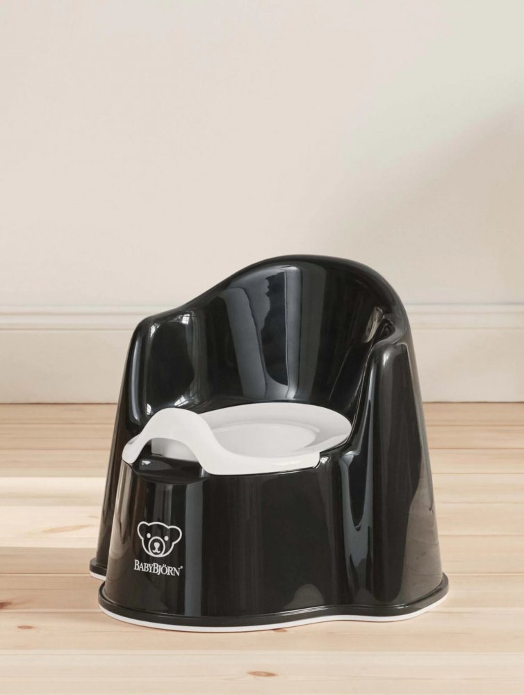 Olita cu protectie spate Potty Chair BlackWhite BabyBjorn – imaginea 7