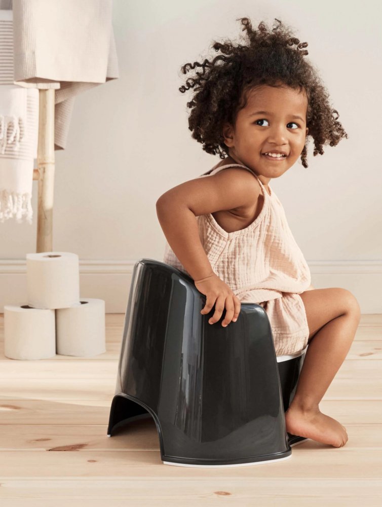 Olita cu protectie spate Potty Chair BlackWhite BabyBjorn – imaginea 8