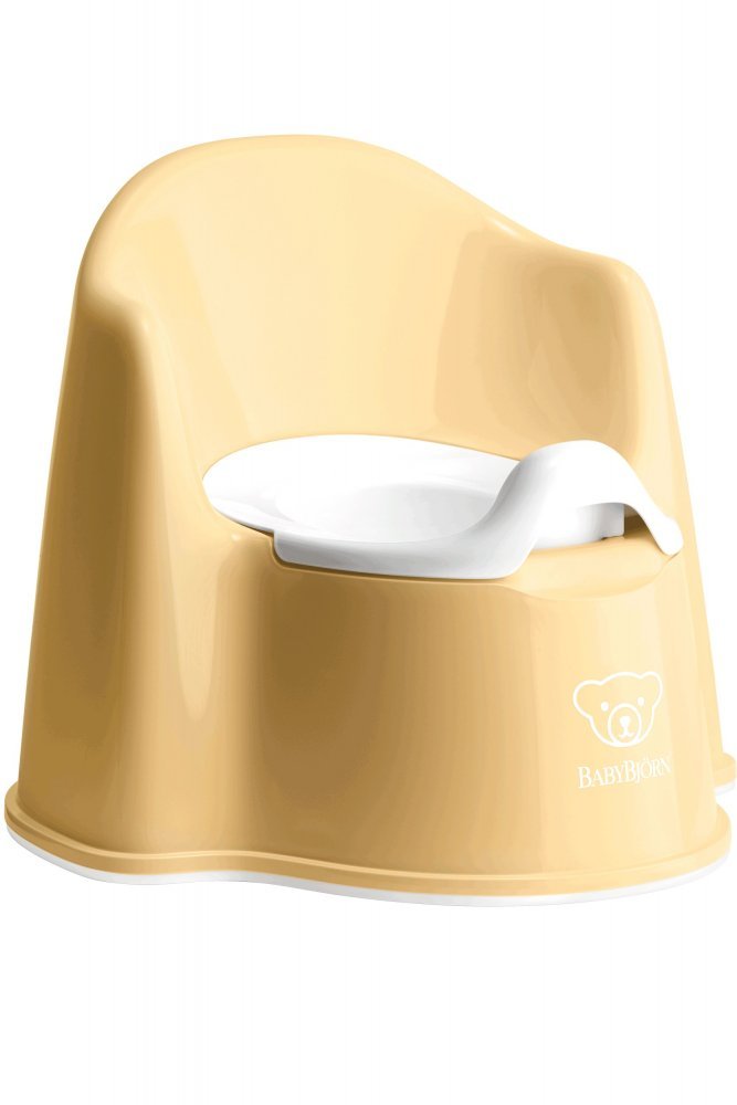 Olita cu protectie spate Potty Chair Powder Yellowwhite – imaginea 2
