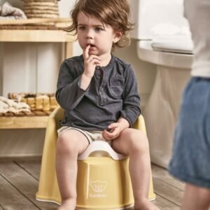 Olita cu protectie spate Potty Chair Powder Yellowwhite