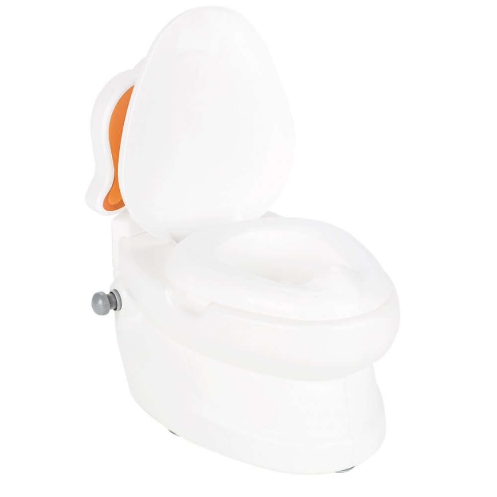 Olita educationala muzicala Pilsan Puppy cu baza antialunecare,suport hartie igienica si vas colectare detasabil,design ergonomic,cutie muzicala iluminata cu efect de sunet sifon – imaginea 3