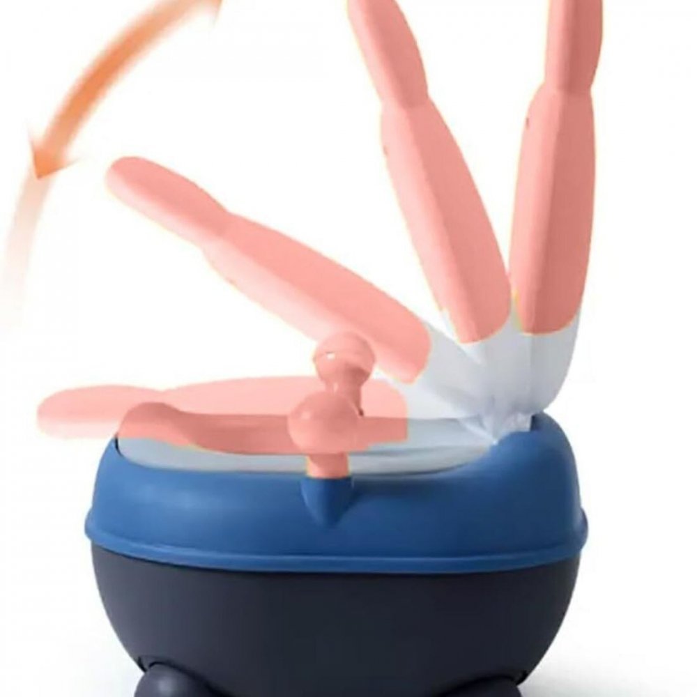 Olita pentru copii Little Mom Rabbit Pink, cu adaptor moale din PU, vas colector detasabil, capac rabatabil cu functie de spatar ergonomic, picioruse antiaderente, dimensiune 36 x 32.5 x 53 cm – imaginea 7