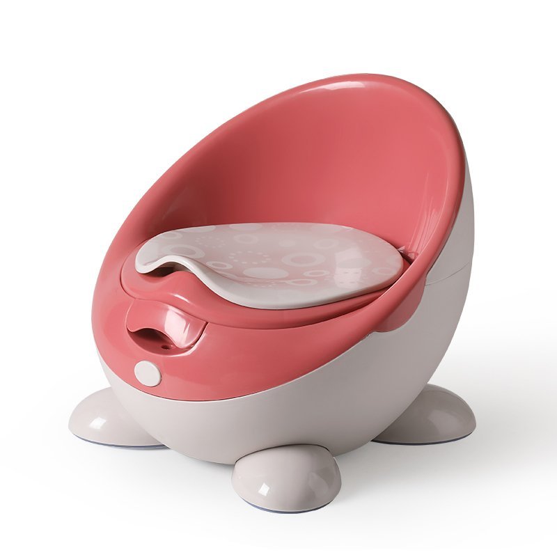 Olita pentru copii Little Mom First Class Pink, cu adaptor moale din spuma PU, spatar ergonomic, vas colector detasabil, picioruse antiderapante, dimensiune 32 x 34 x 30 cm – imaginea 3