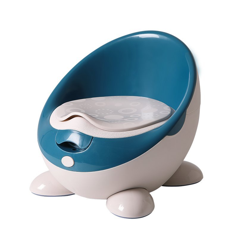 Olita pentru copii Little Mom First Class Navy, cu adaptor moale din spuma PU, spatar ergonomic, vas colector detasabil, picioruse antiderapante, dimensiune 32 x 34 x 30 cm – imaginea 2