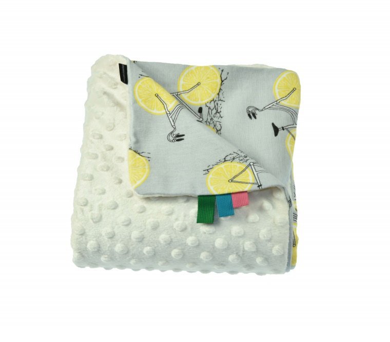 Paturica Minky pentru copii 75×75 cm K-644 Lemon – imaginea 2
