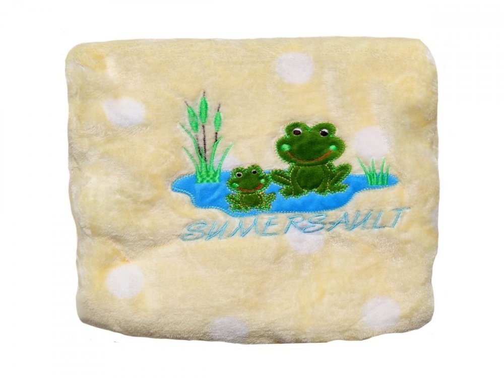 Paturica din microfibra 80×100 cm model Yellow Frog – imaginea 2