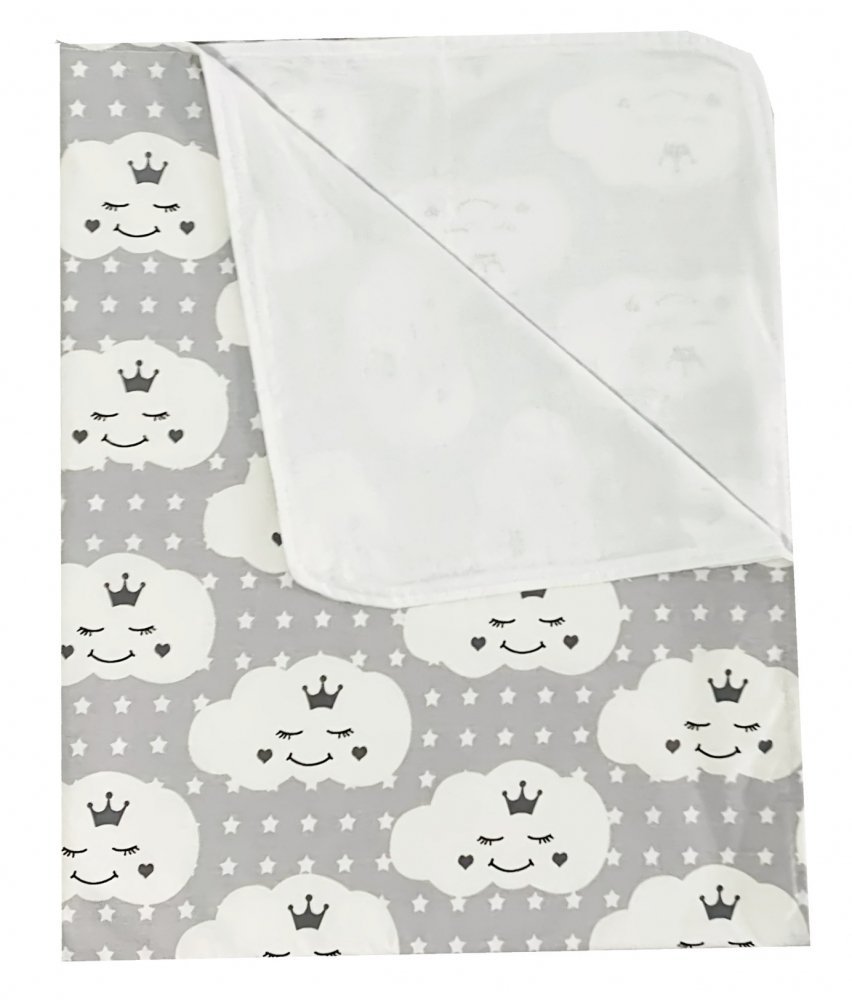 Paturica dubla de vara Junior DeLuxe 100×135 cm norisori zambareti gri