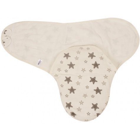 Paturica infasat bumbac organic Grey Stars Sevibebe – imaginea 2