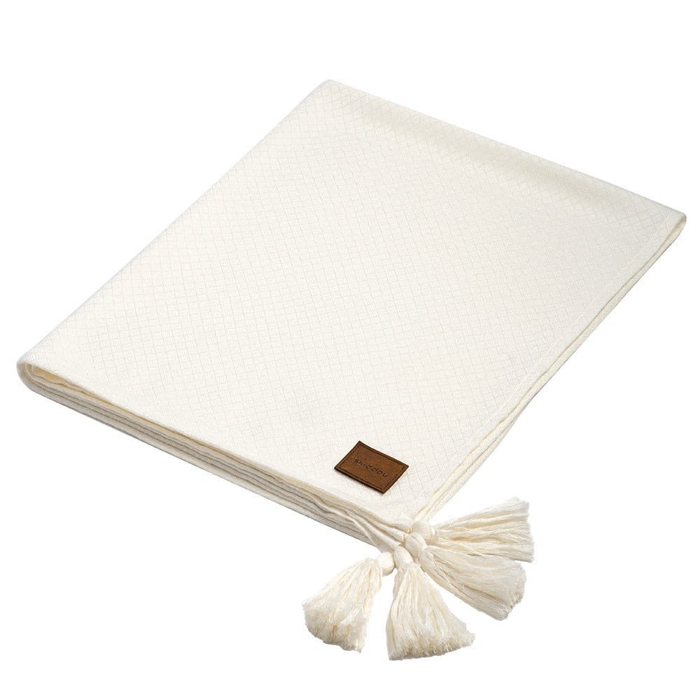 Paturica nou nascut Ane Skiddou 100 vascoza de bambus 80x100cm crem – imaginea 8