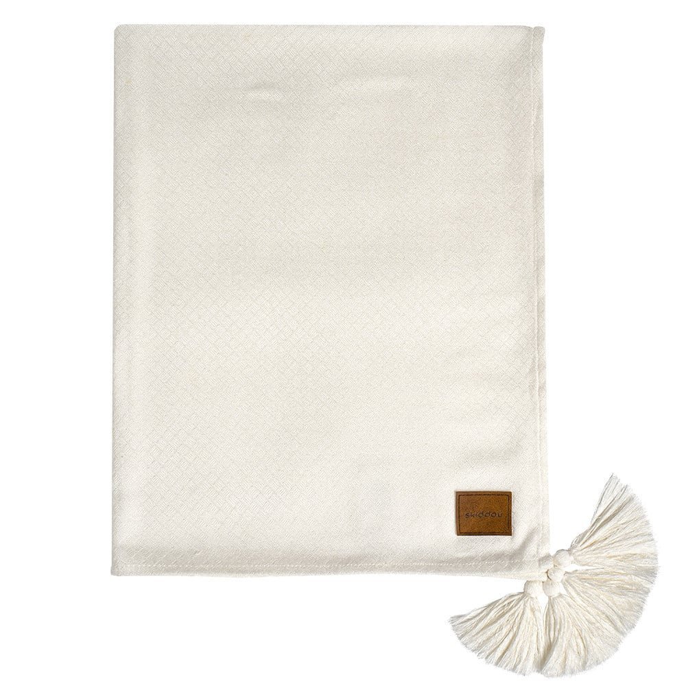 Paturica nou nascut Ane Skiddou 100 vascoza de bambus 80x100cm crem – imaginea 2
