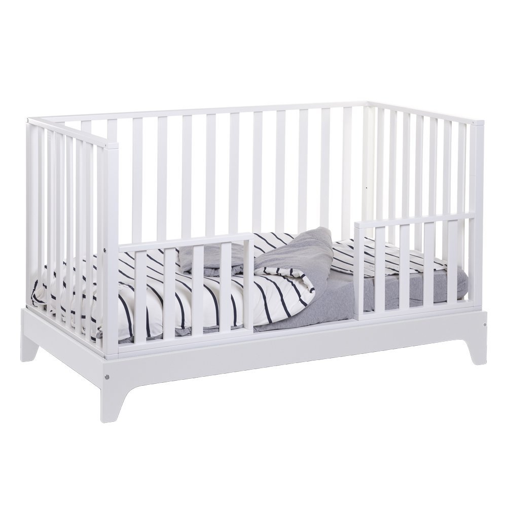 Patut Childhome Ref 17 cu laterala detasabila 70×140 cm MDF alb – imaginea 6