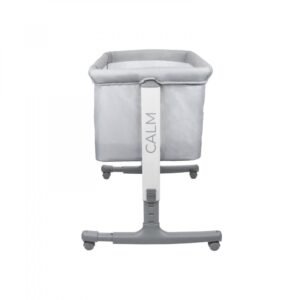 Patut Co Sleeper Asalvo Calm gri, reglabil 5 nivele de inaltime, picioare extensibile, material moale si usor de curatat, 80 x 65 x 84