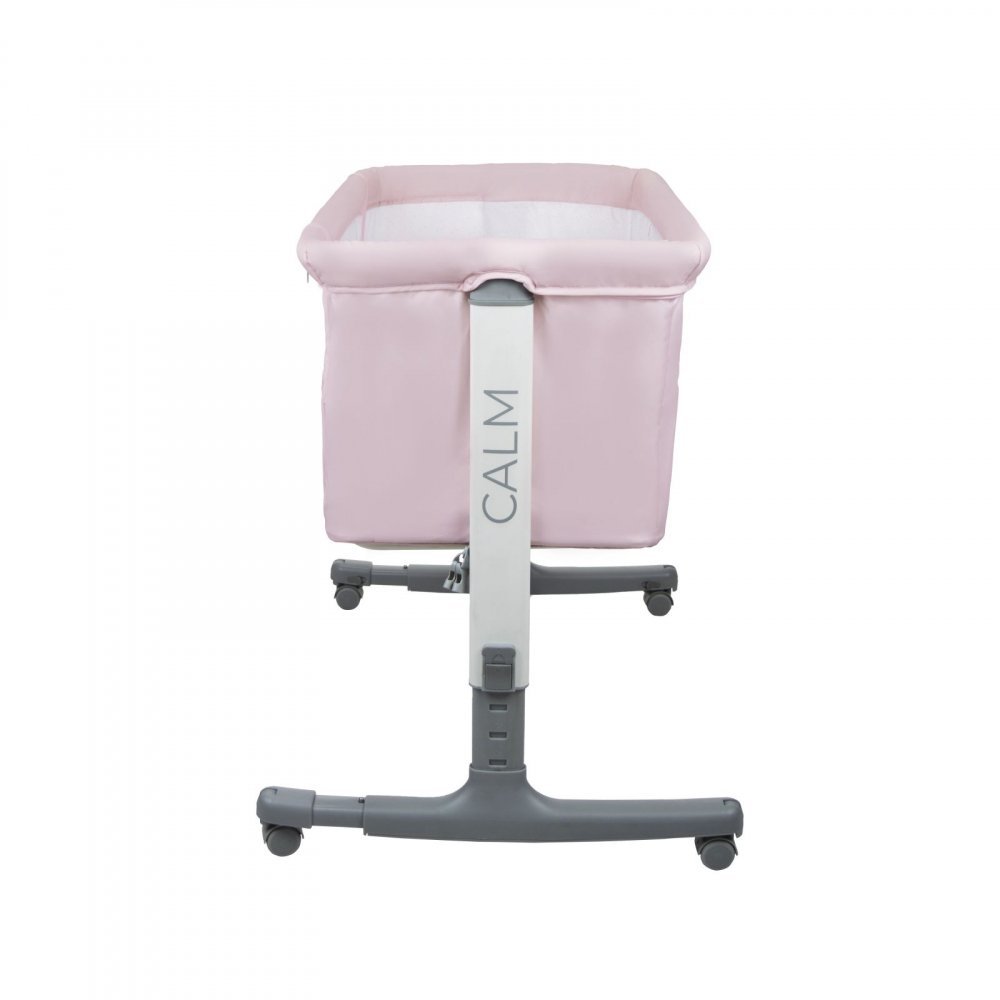 Patut Co Sleeper Asalvo Calm roz, reglabil 5 nivele de inaltime, picioare extensibile, material moale si usor de curatat, 80 x 65 x 84 – imaginea 2