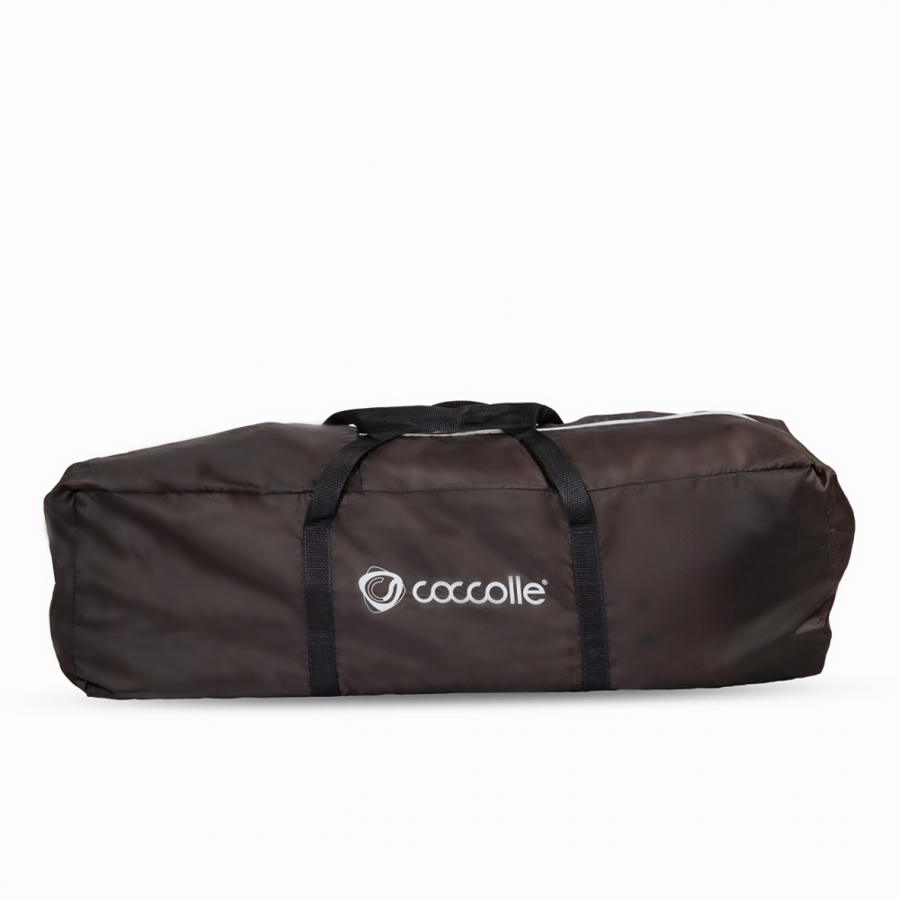 Patut Coccolle Siesta Bej pliabil cu bara cu jucarii, masuta de infasat, saltea, usita de acces cu fermoar – imaginea 5