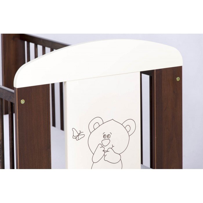 Patut Drewex Bear cu sertar Wenge + saltea cocos 10 cm – imaginea 2
