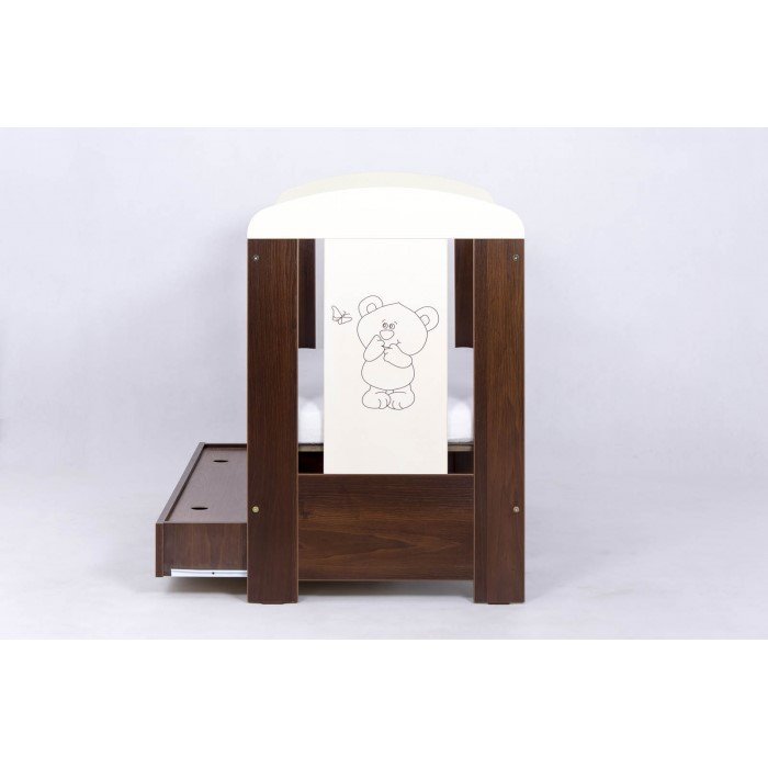 Patut Drewex Bear cu sertar Wenge + saltea cocos 10 cm – imaginea 3