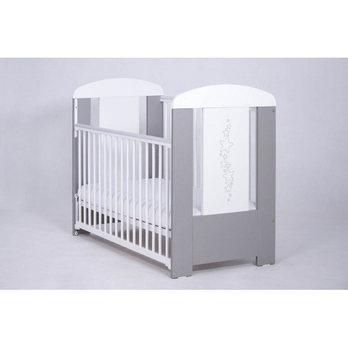 Patut pentru copii Drewex Stars Culisant Silver + Saltea Cocos 8 Cm – imaginea 2