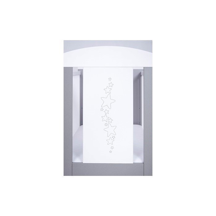 Patut pentru copii Drewex Stars Culisant Silver + Saltea Cocos 8 Cm – imaginea 6