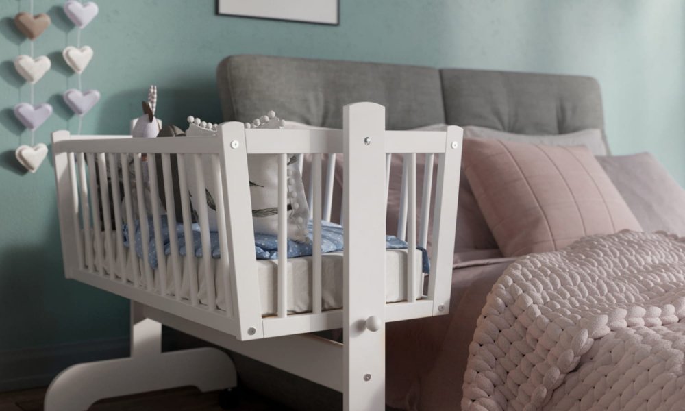 Patut balansoar pentru bebelusi 90×40 cm Nichiduta Baby Zoo Alb – imaginea 3