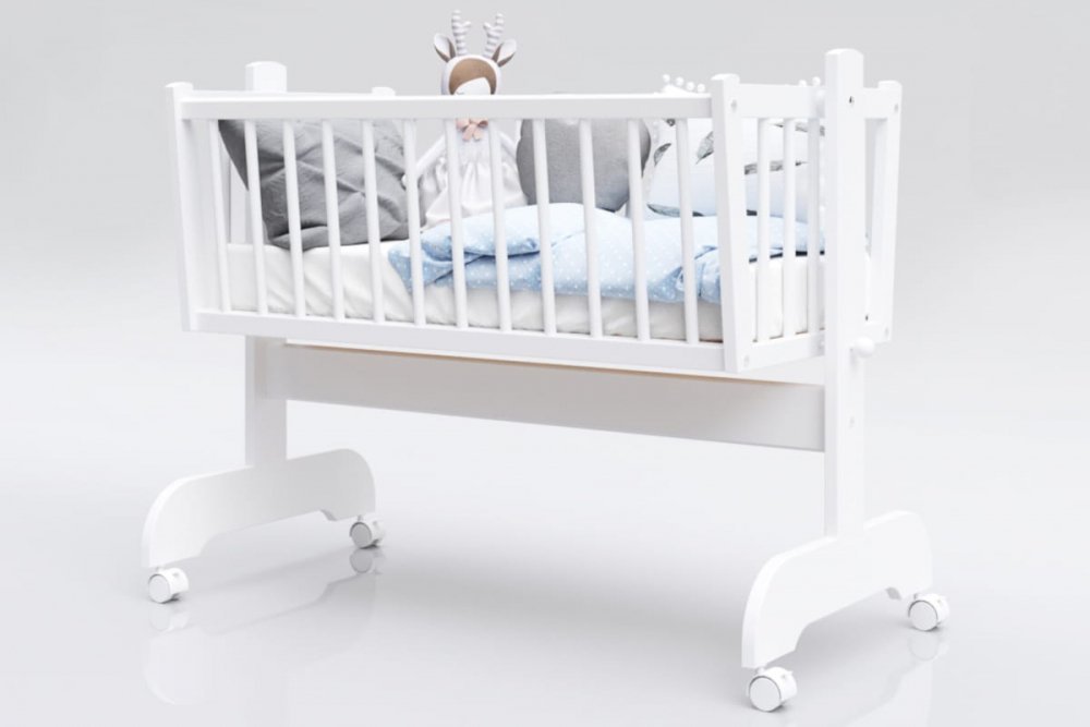 Patut balansoar pentru bebelusi 90×40 cm Nichiduta Baby Zoo Alb – imaginea 6