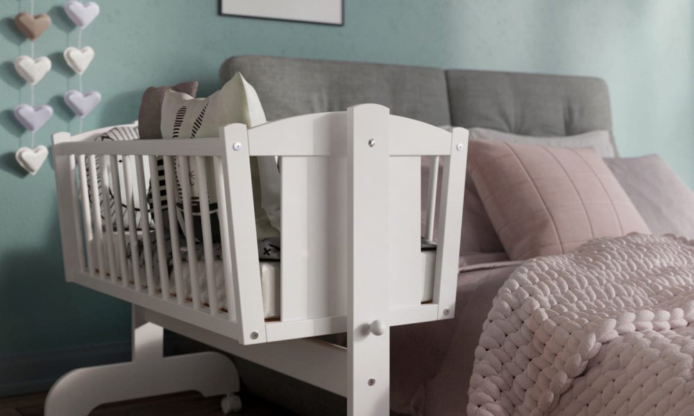 Patut balansoar pentru bebelusi 90×40 cm Nichiduta Micul Koala Alb – imaginea 3