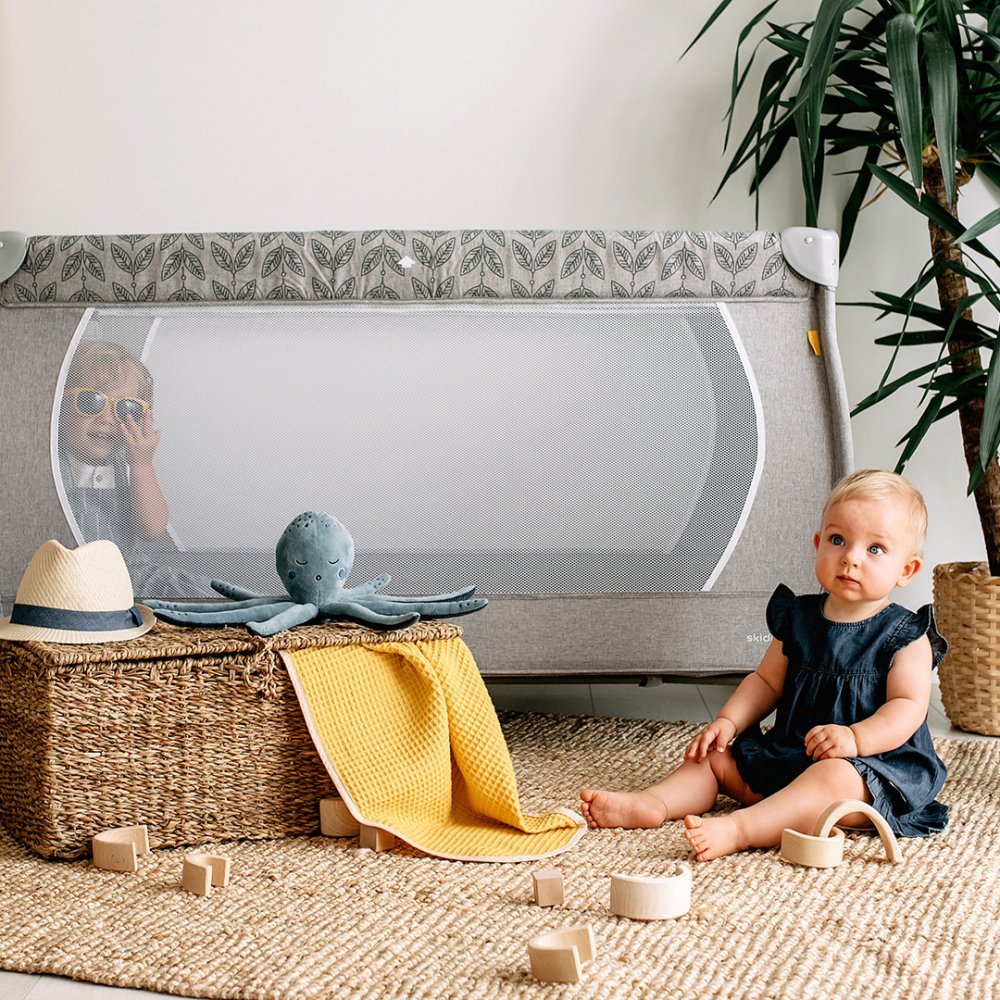 Patut de calatorie pliabil Skiddou Lunar Keep Pink reglabil pe inaltime, roti cu sistem de blocare si geanta transport – imaginea 4